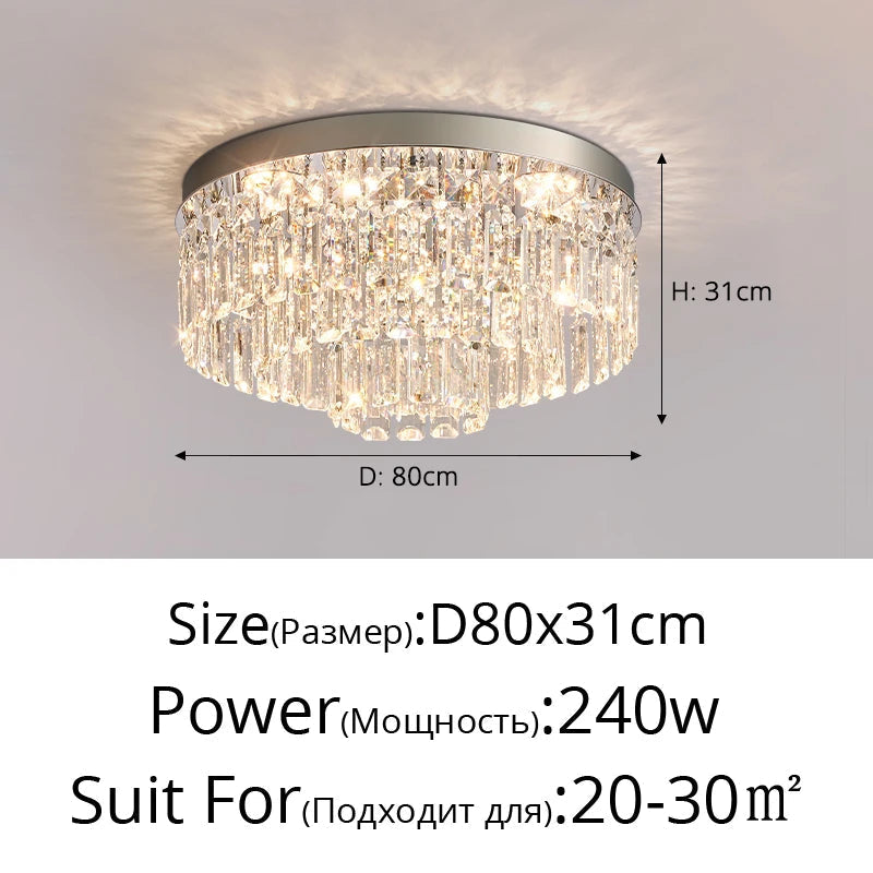 Plafonnier en cristal luxe style français atmosphère simple 2024 Maël Épure - Simplicité & Caractère au Quotidien