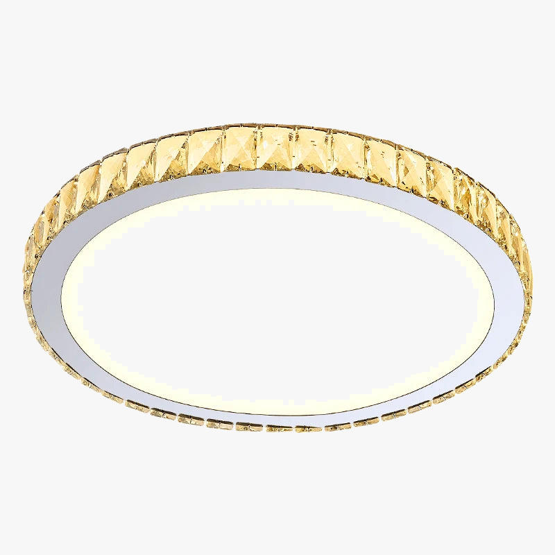 Plafonnier en cristal moderne luxe éclairage rond pour intérieur Mathilde Résonance - Une Note Scintillante dans le Décor