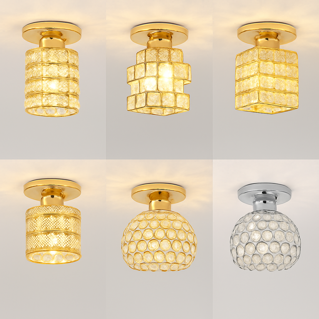 Plafonnier en cristal moderne pour décoration intérieure élégante Ysé Quintette - Une Note Scintillante dans le Décor