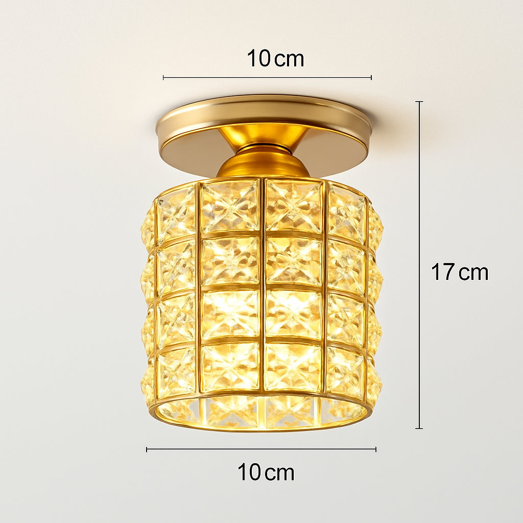 Plafonnier en cristal moderne pour décoration intérieure élégante Ysé Quintette - Une Note Scintillante dans le Décor