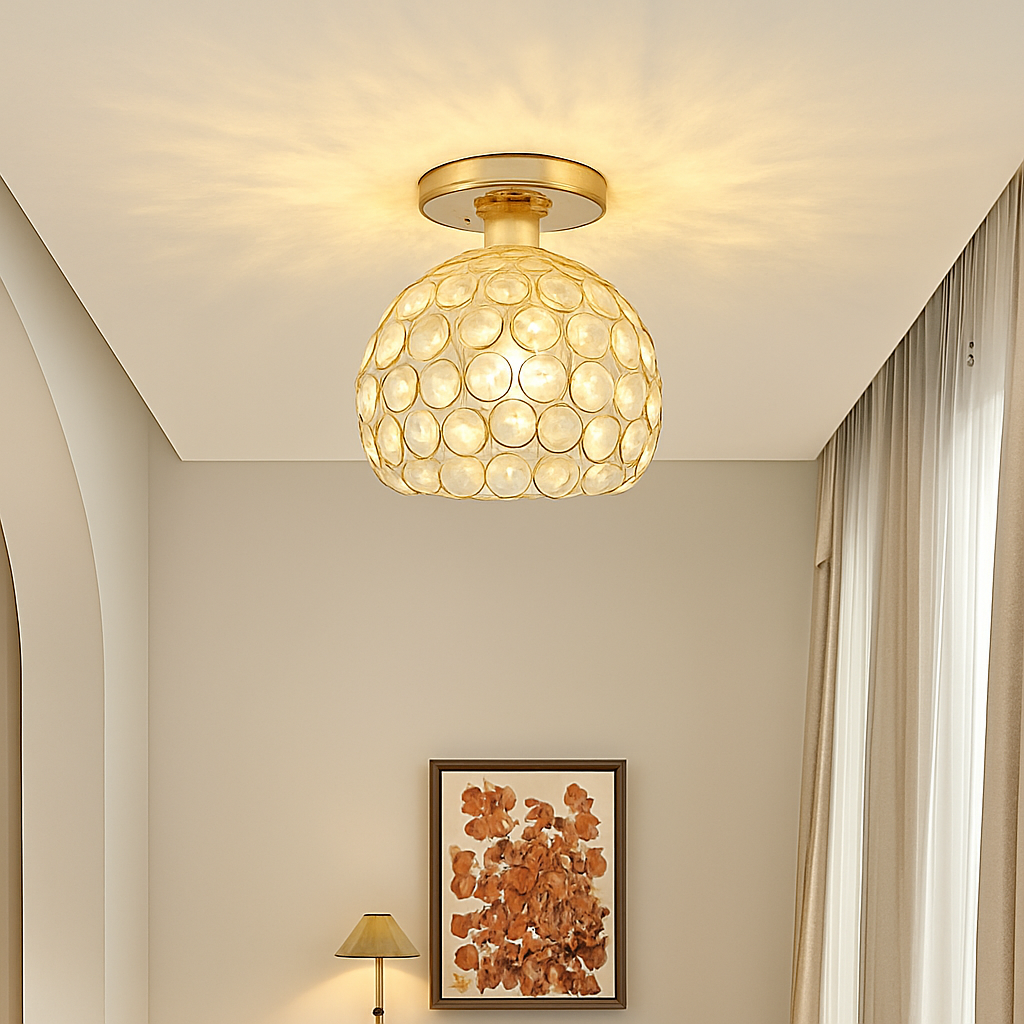 Plafonnier en cristal moderne pour décoration intérieure élégante Ysé Quintette - Une Note Scintillante dans le Décor