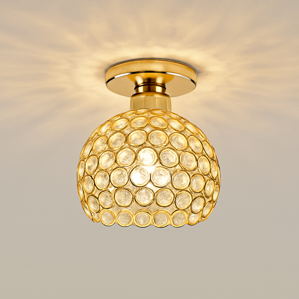 Plafonnier en cristal moderne pour décoration intérieure élégante Ysé Quintette - Une Note Scintillante dans le Décor
