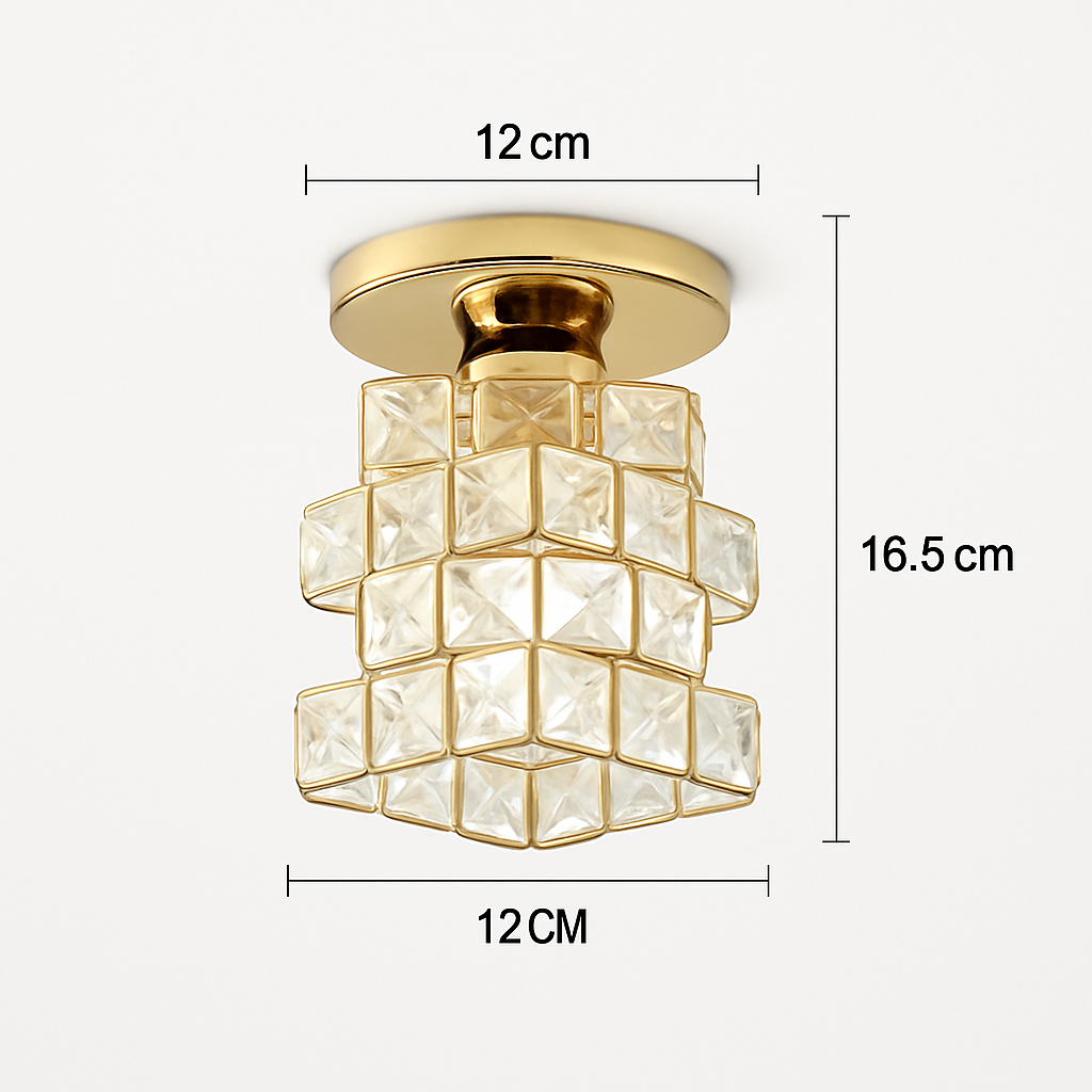 Plafonnier en cristal moderne pour décoration intérieure élégante Ysé Quintette - Une Note Scintillante dans le Décor