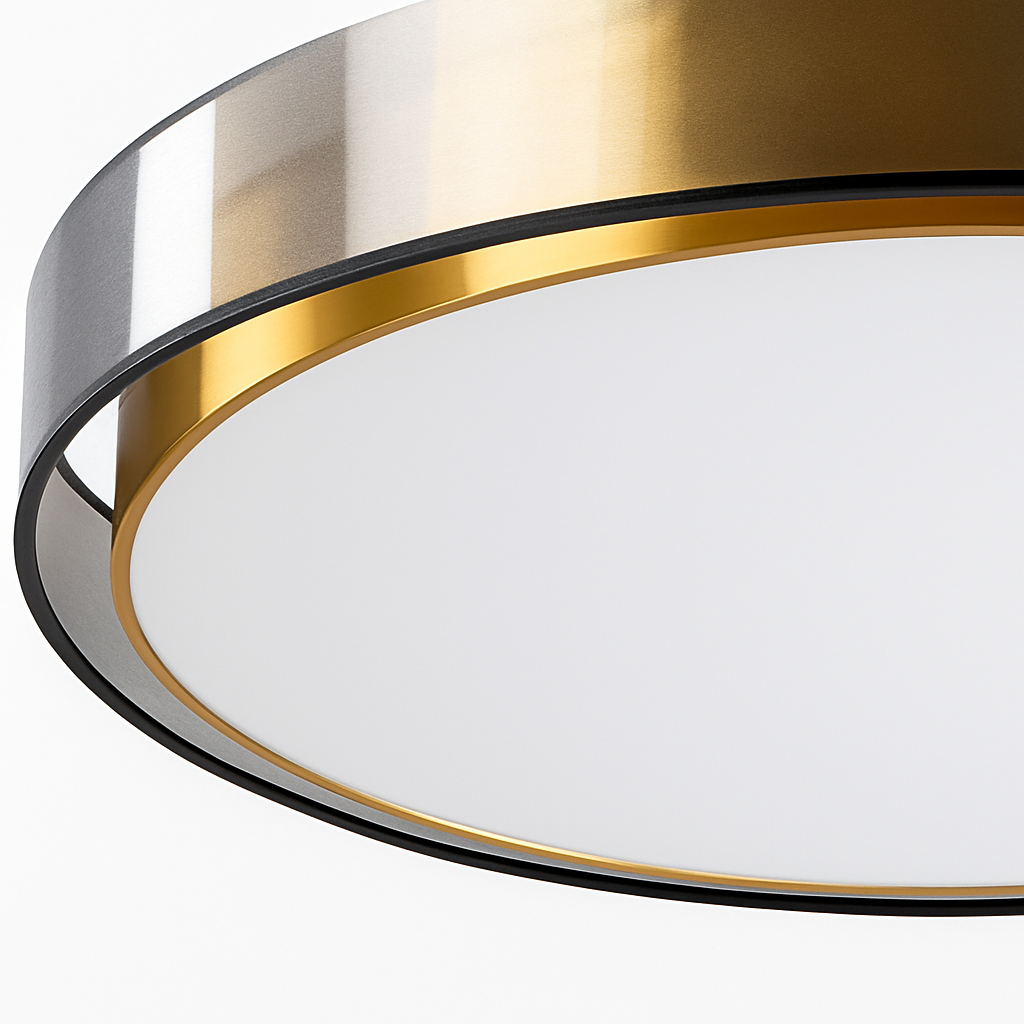 Abat-jour — En cuivre modernes abat-jour en maille Double abat-jour salon LED éclairage de plafond Loft chambre lumières créatives