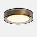 Abat-jour — En cuivre modernes abat-jour en maille Double abat-jour salon LED éclairage de plafond Loft chambre lumières créatives