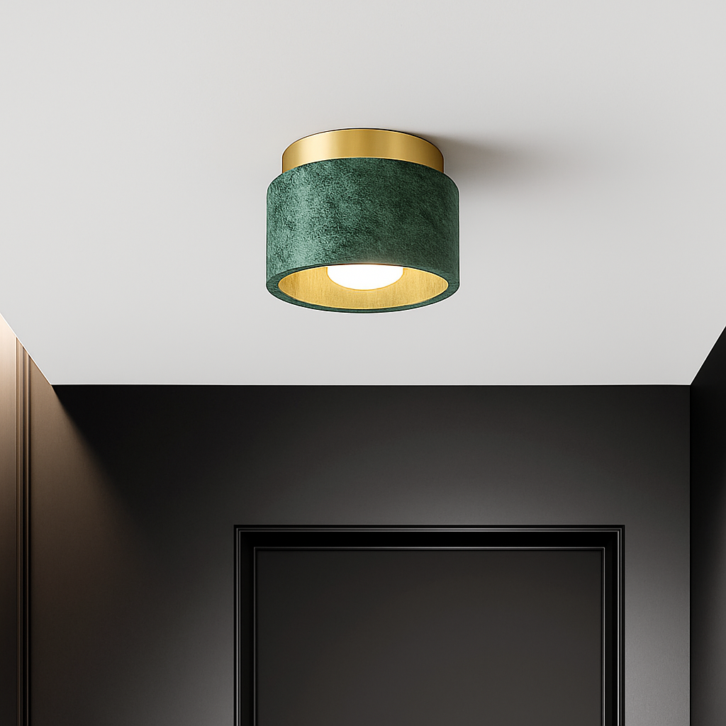 Plafonnier en marbre italien luminaire décoratif idéal pour tout espace Armand Versant - Une Présence Minérale Raffinée