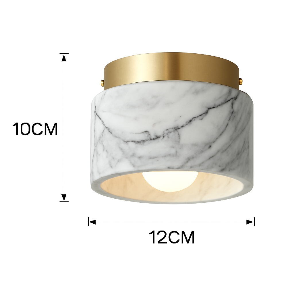 Plafonnier en marbre italien luminaire décoratif idéal pour tout espace Armand Versant - Une Présence Minérale Raffinée