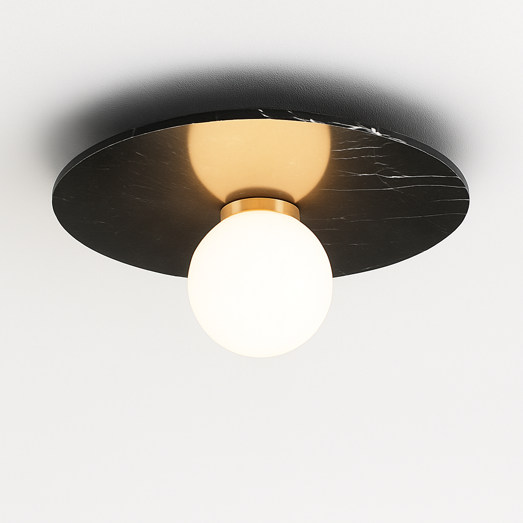 Plafonnier — En marbre nordique pour la décoration intérieure salon chambre éclairage en marbre blanc noir vert pierre allée couloir lampe