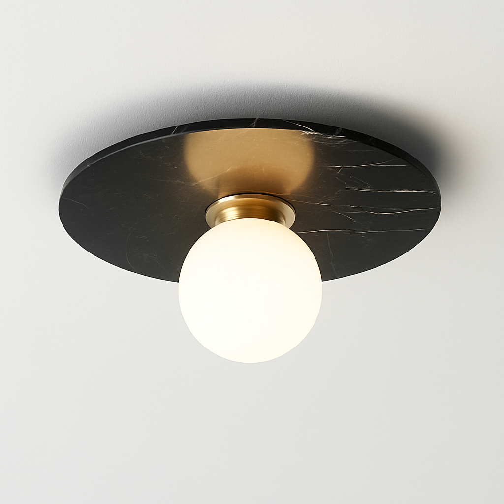 Plafonnier — En marbre nordique pour la décoration intérieure salon chambre éclairage en marbre blanc noir vert pierre allée couloir lampe