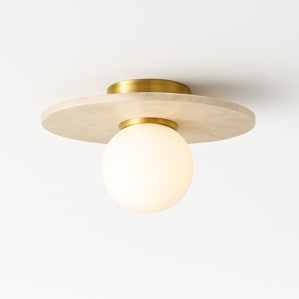 Plafonnier — En marbre nordique pour la décoration intérieure salon chambre éclairage en marbre blanc noir vert pierre allée couloir lampe
