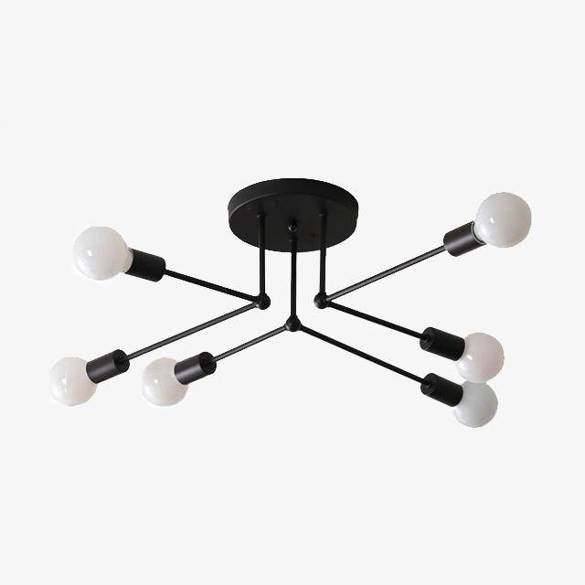 Plafonnier en métal rétro avec plusieurs lampes Personality Samia Saison - Esprit Rétro & Atmosphère Accueillante