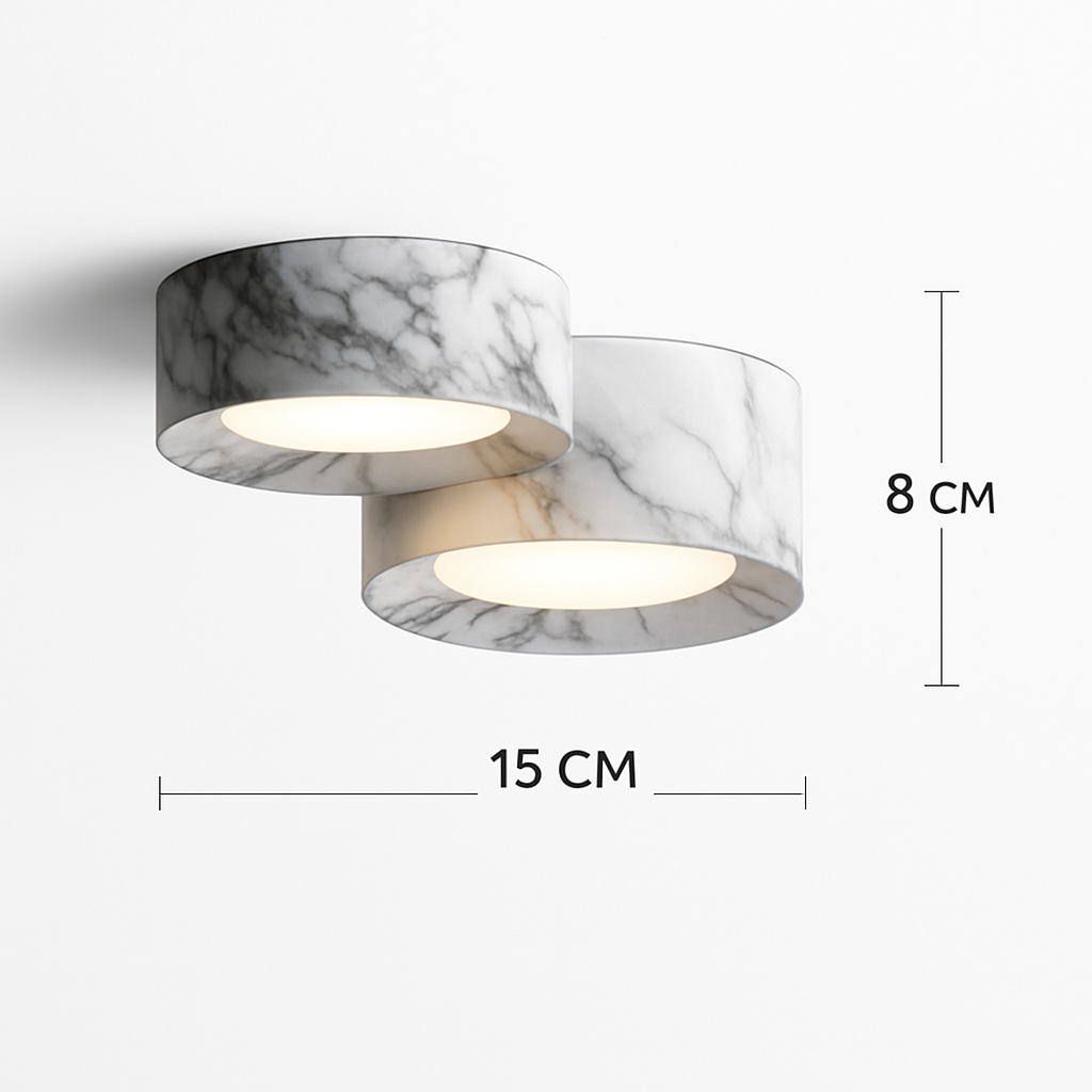 Plafonnier — En résine ancienne double tête style japonais pour intérieur