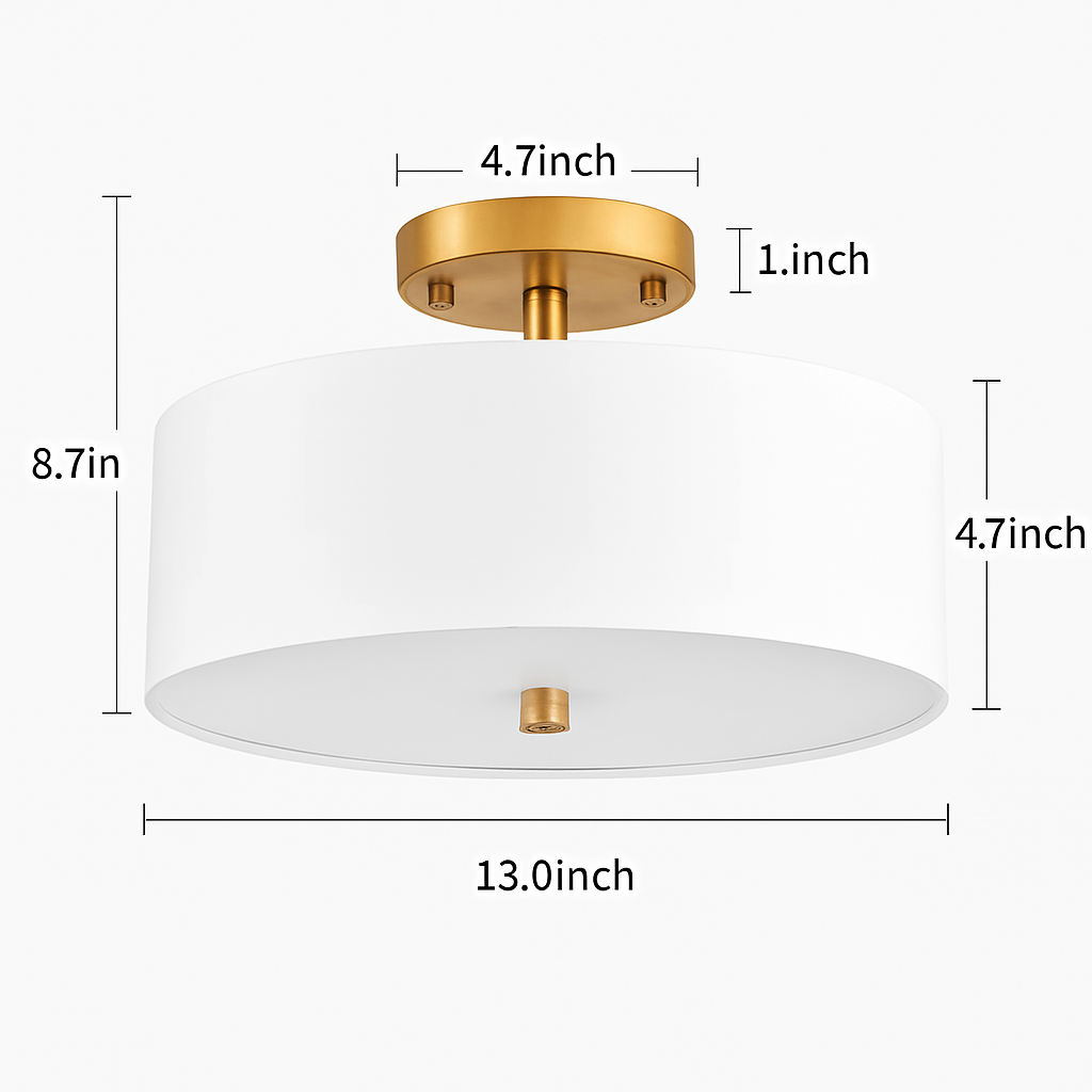 Plafonnier en tissu américain design simple pour intérieur Mathilde Alizé - Une Touche Textile Raffinée