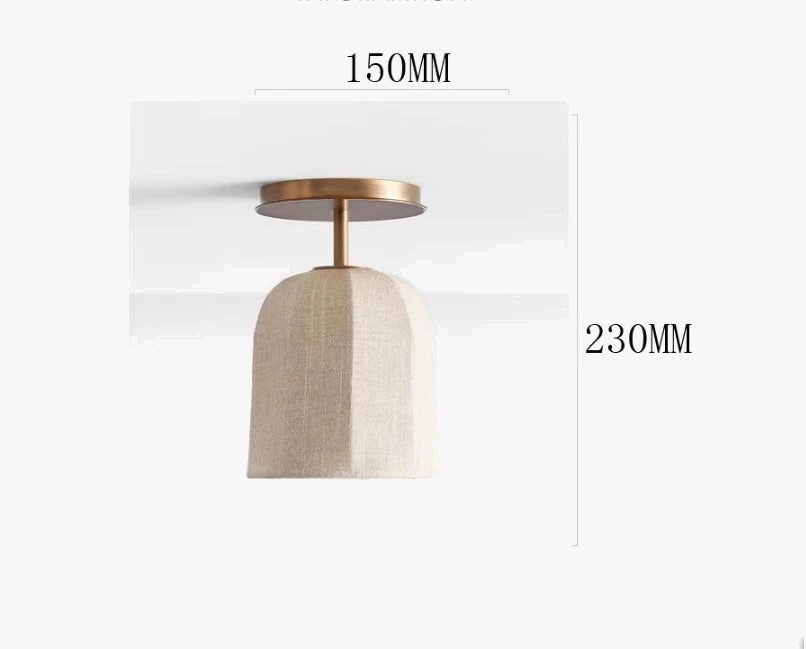 Plafonnier — En tissu lin américain pour une décoration artistique élégante