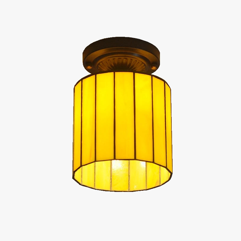 Plafonnier — En verre de style tiffany pour éclairage intérieur antique