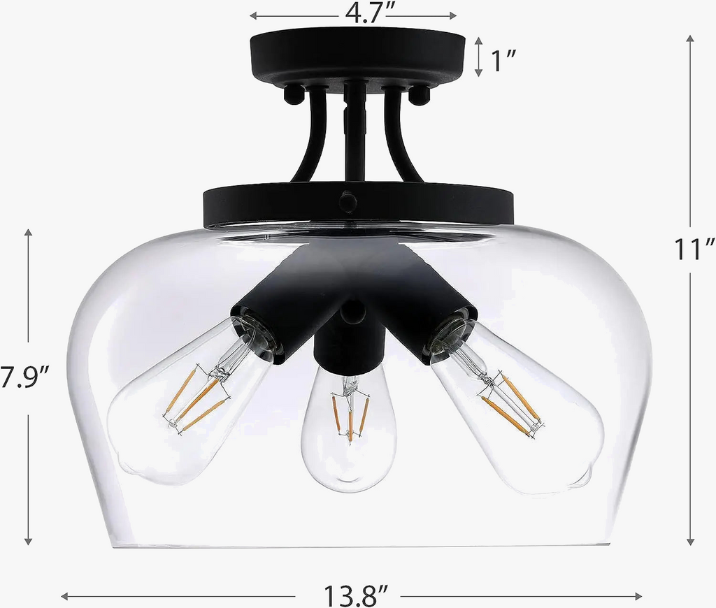 Plafonnier — En verre moderne pour couloir et café