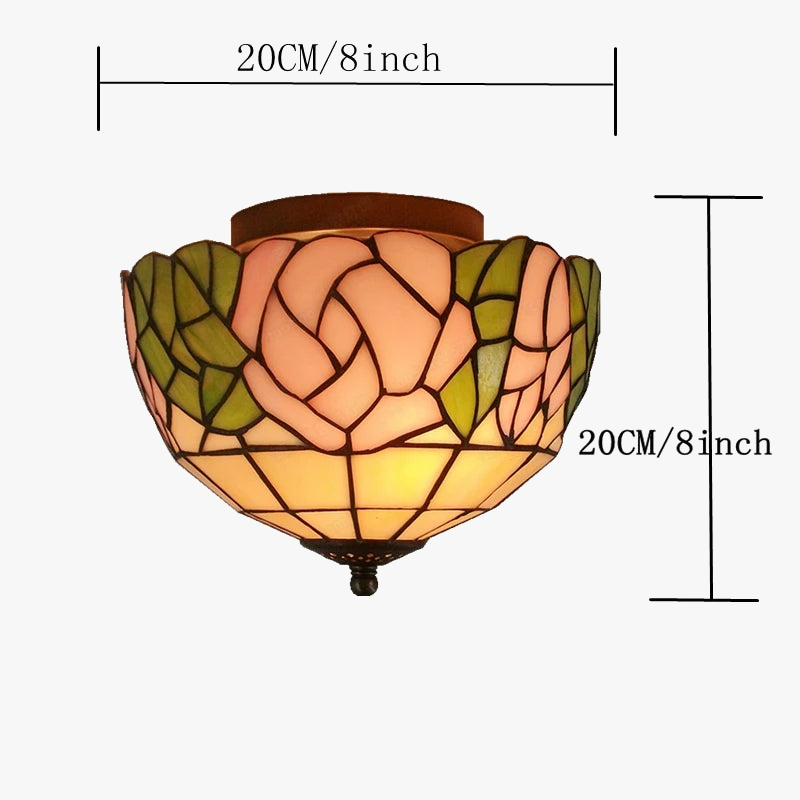 Plafonnier — En verre style tiffany pour éclairage artistique rétro