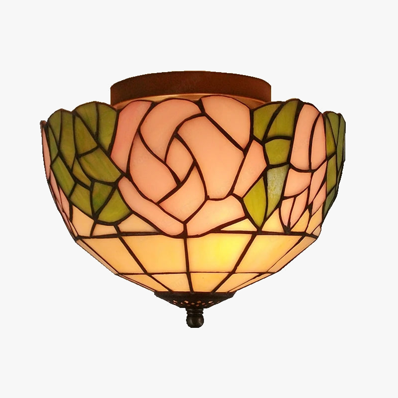 Plafonnier — En verre style tiffany pour éclairage artistique rétro