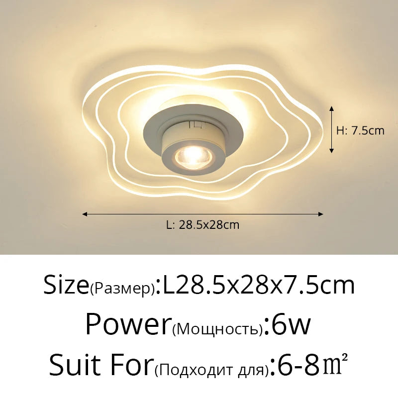 Plafonnier — Encastré LED nordique simple avec spots