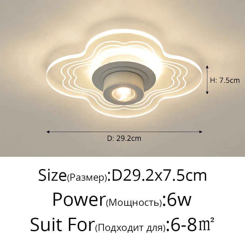 Plafonnier — Encastré LED nordique simple avec spots