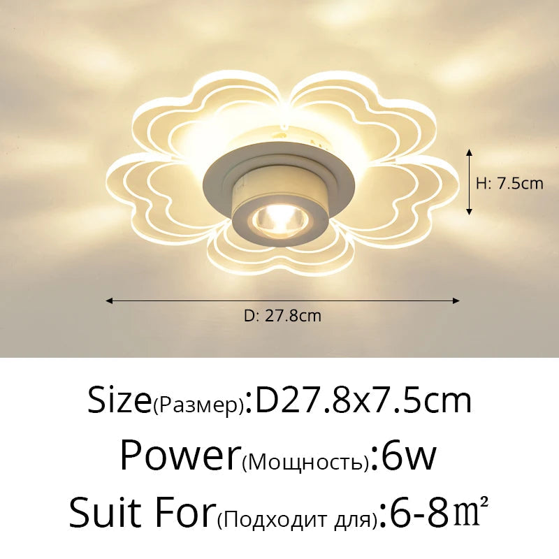 Plafonnier — Encastré LED nordique simple avec spots