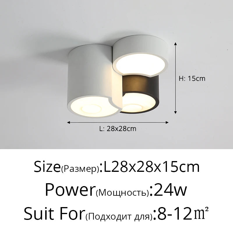Plafonnier — Géométrique minimaliste moderne simple combinaison lampe d'entrée