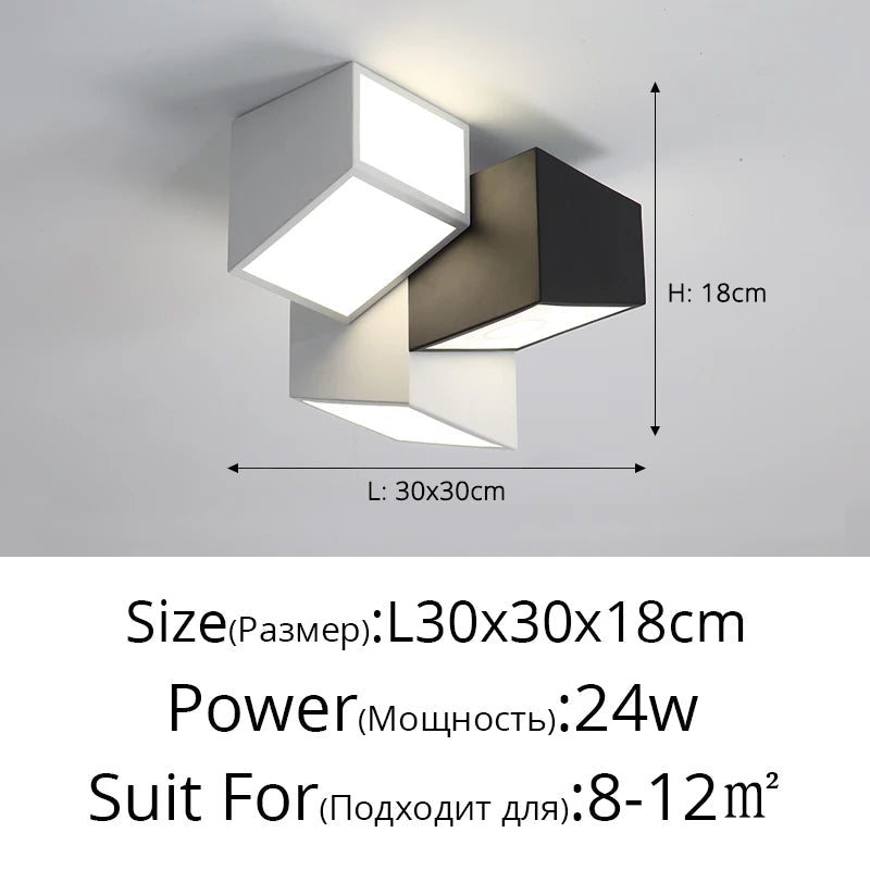 Plafonnier — Géométrique minimaliste moderne simple combinaison lampe d'entrée