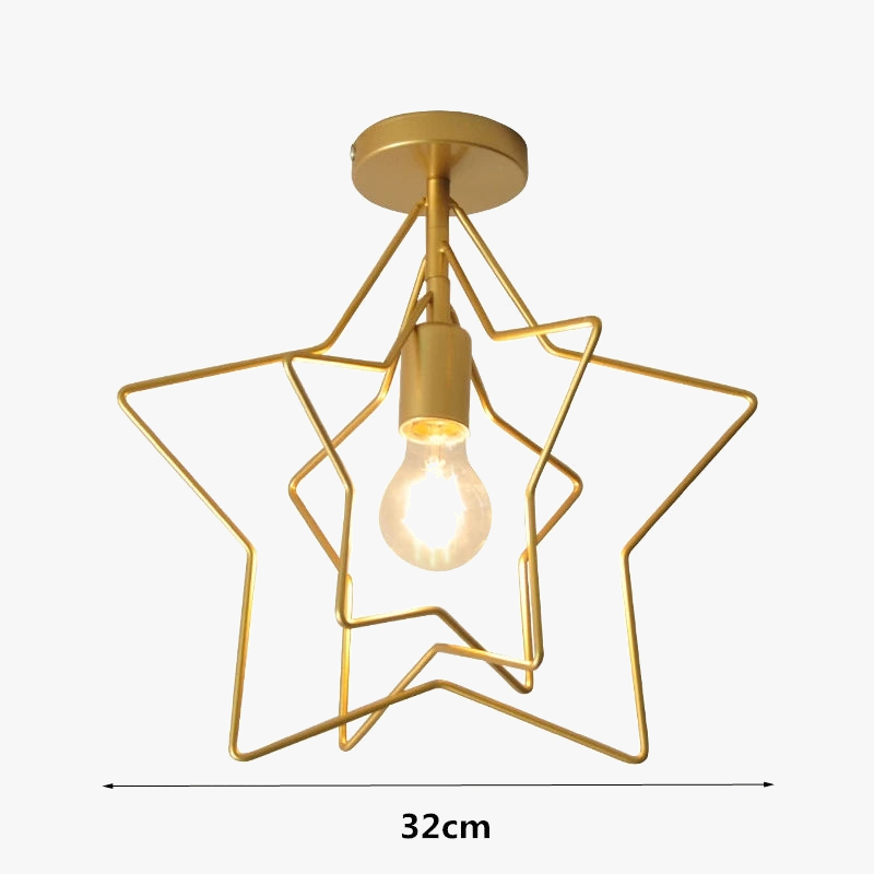 Plafonnier — Industriel en métal doré design moderne luminaire décoratif loft