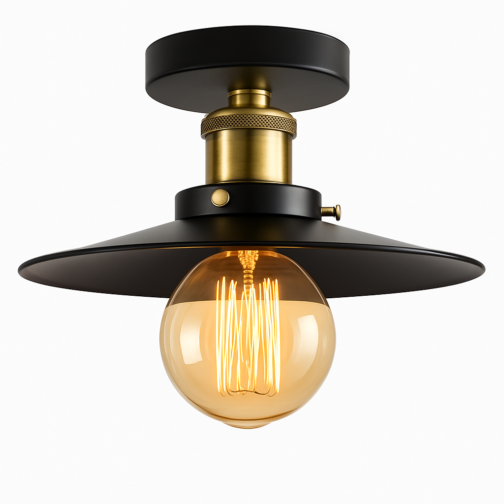 Plafonnier industriel lustre Vintage rétro grenier éclairage intérieur pays américain Restaurant chambre luminaires Valérian Essence - Un Accent Industriel Élégant