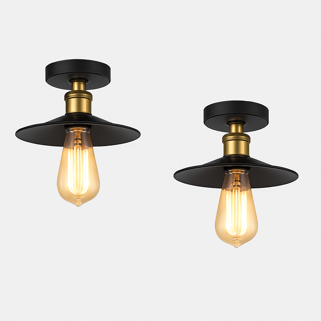 Plafonnier industriel lustre Vintage rétro grenier éclairage intérieur pays américain Restaurant chambre luminaires Valérian Essence - Un Accent Industriel Élégant