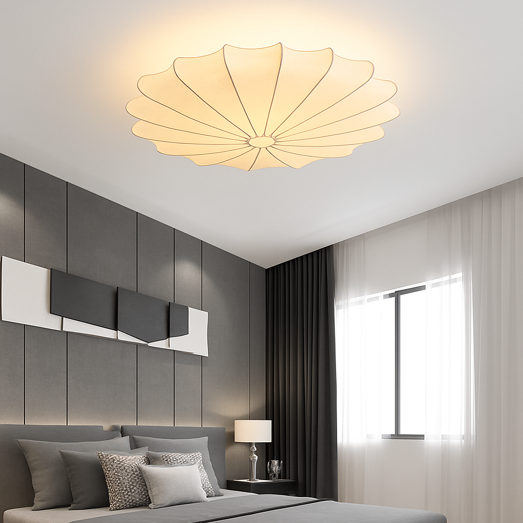 Plafonnier — Japonais art rond lumière minimaliste plafonnier chambre lampe salon personnalité nelson lampe