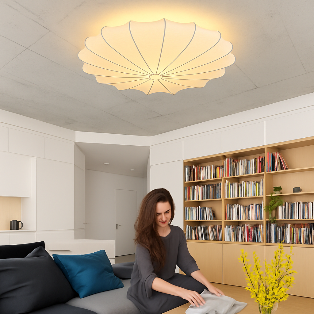 Plafonnier — Japonais art rond lumière minimaliste plafonnier chambre lampe salon personnalité nelson lampe