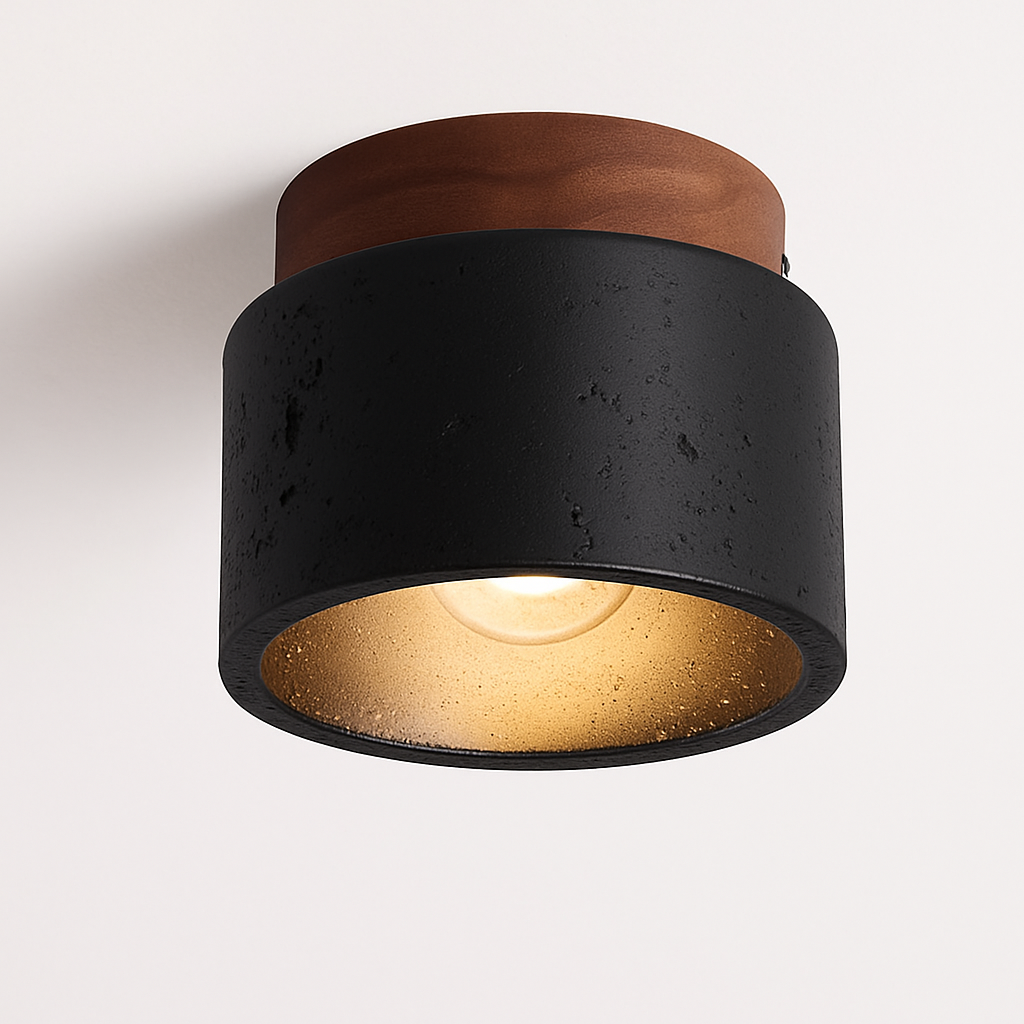 Plafonnier — Japonais wabi-sabi en pierre pour extérieur et intérieur