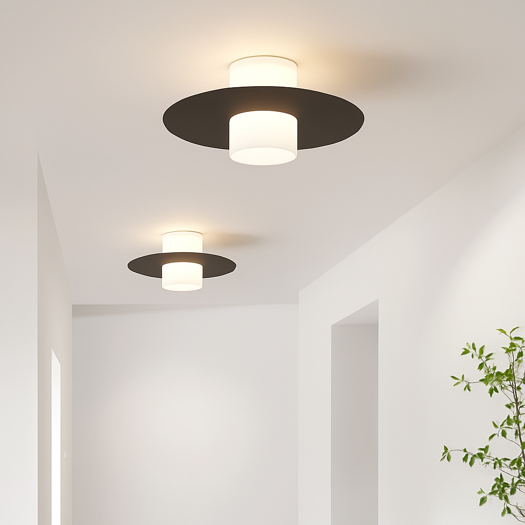 Plafonnier — LED allée couloir couloir lustre moderne plafonnier pour salon salle à manger cuisine chambre noir blanc