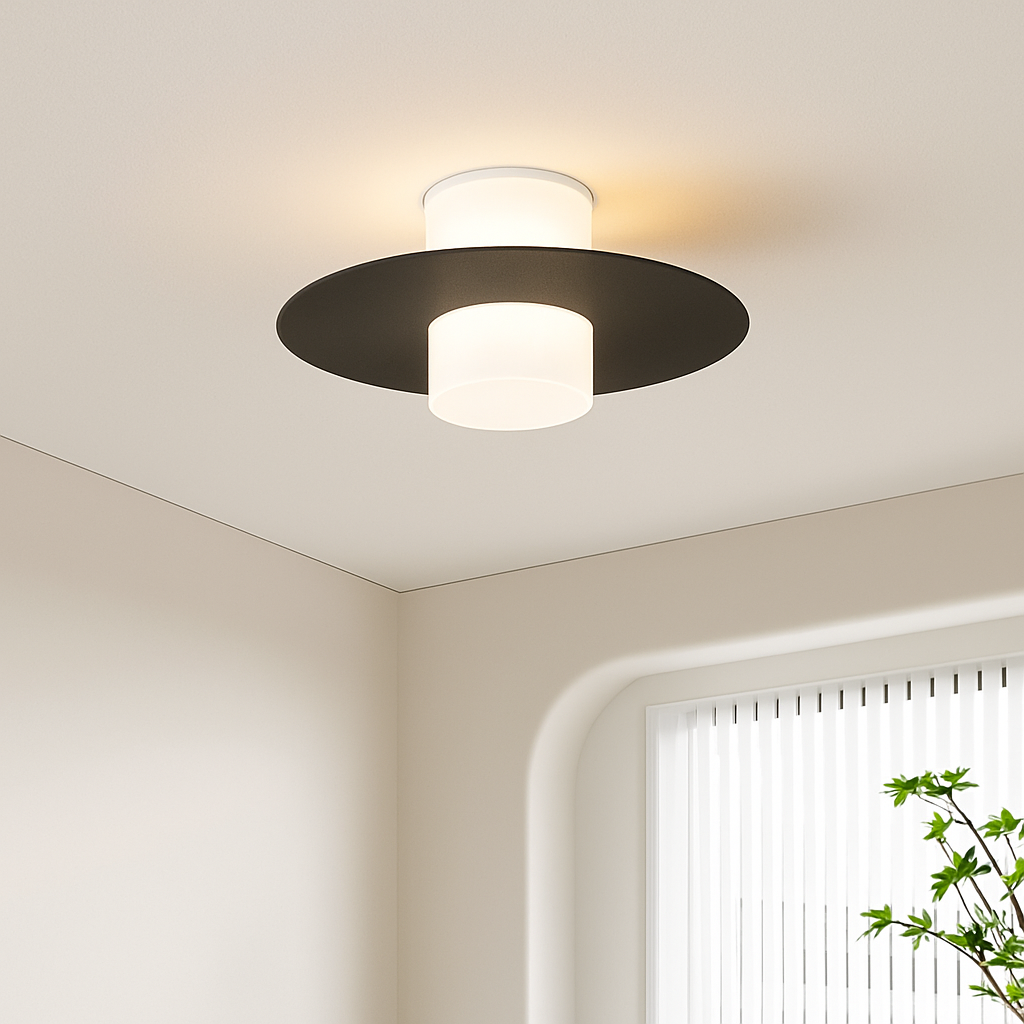 Plafonnier — LED allée couloir couloir lustre moderne plafonnier pour salon salle à manger cuisine chambre noir blanc