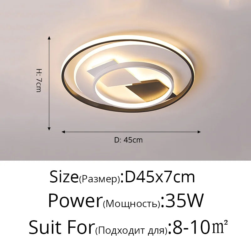 Plafonnier — LED art déco géométrique luxe pour éclairage intérieur