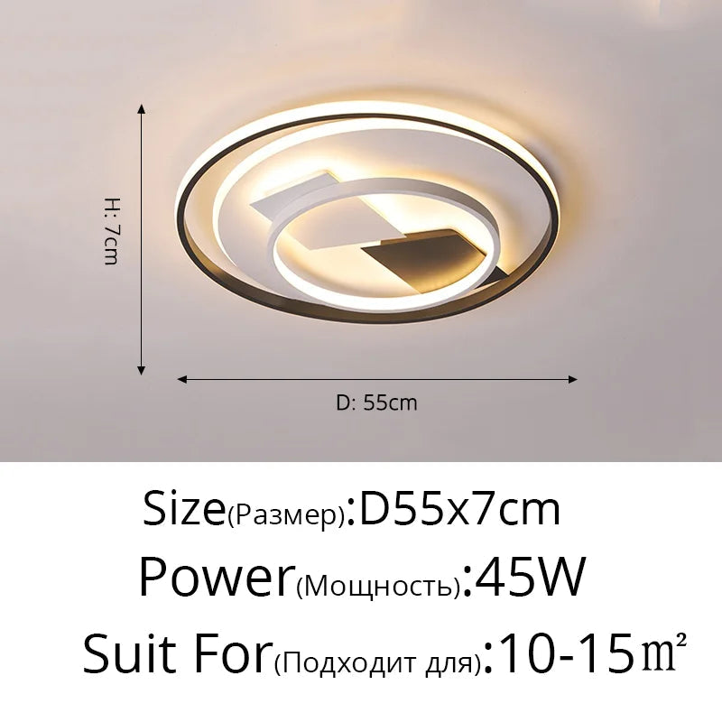 Plafonnier — LED art déco géométrique luxe pour éclairage intérieur