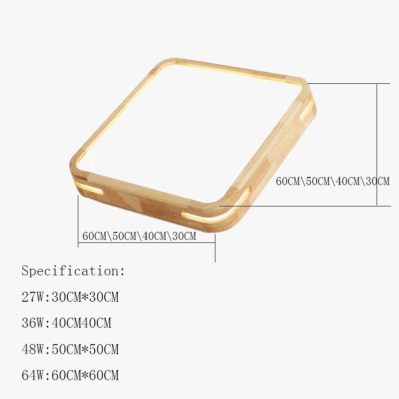 Plafonnier — LED carré avec télécommande et variateur 2.4g