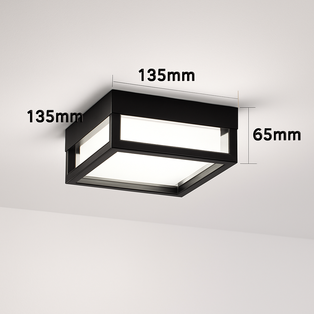 Plafonnier — LED carré étanche pour extérieur jardin porche mur