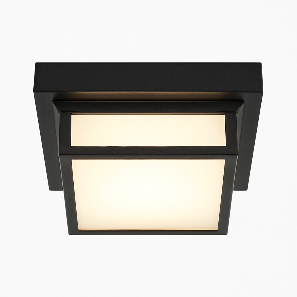 Plafonnier — LED carré étanche pour extérieur jardin porche mur