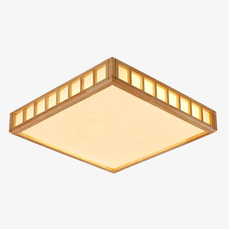 Plafonnier — LED carré style japonais Tatami