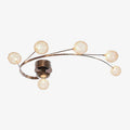 Plafonnier LED chromé avec boules Marcel Ligne en Cristal - Une Note Scintillante dans le Décor