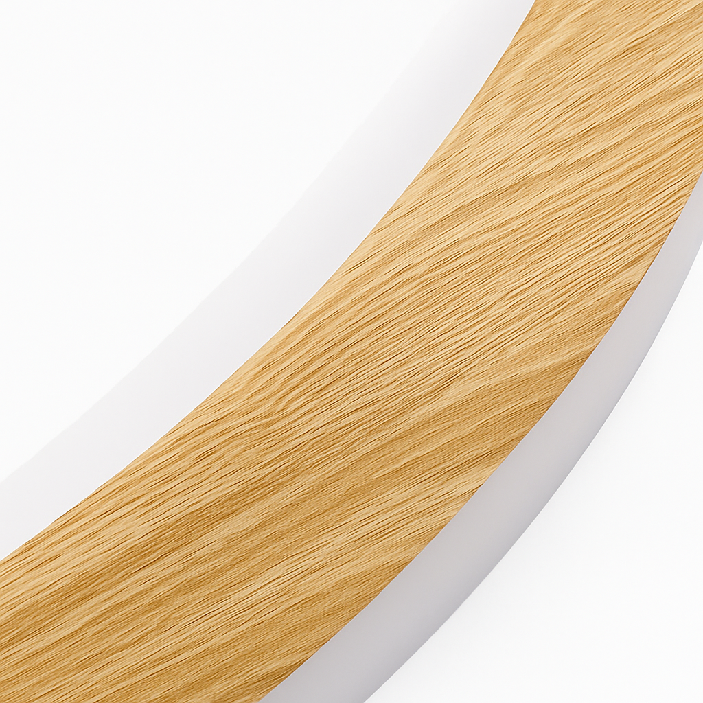 Plafonnier led circulaire grain de bois design moderne éclairage minimaliste Loïs Intervalle - Lignes Épurées & Atmosphère Sereine