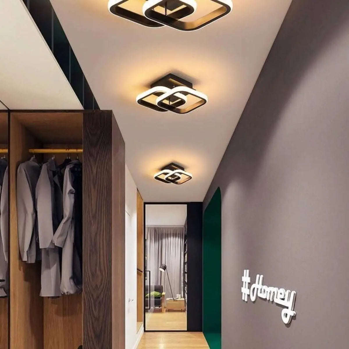 Luminaire Plafonnier Philémon Lointain en Acrylique - Un Accent Raffiné au Quotidien