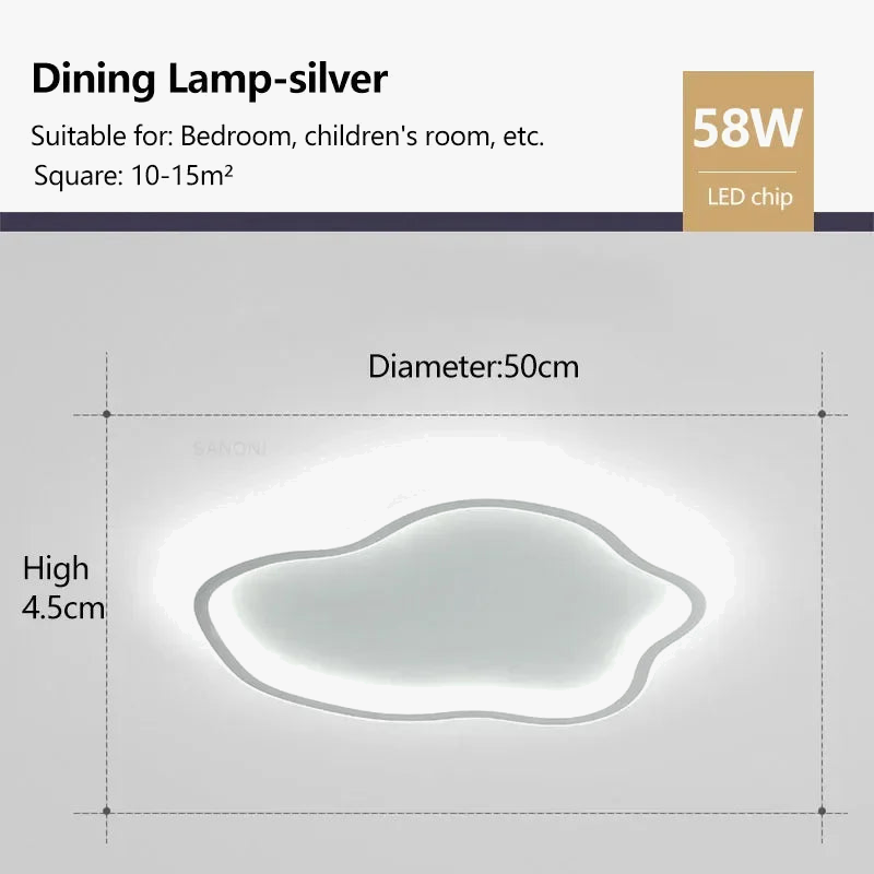 Plafonnier — LED créatif en forme de nuages design nordique décoratif