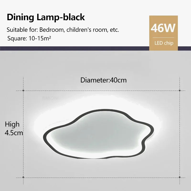 Plafonnier — LED créatif en forme de nuages design nordique décoratif