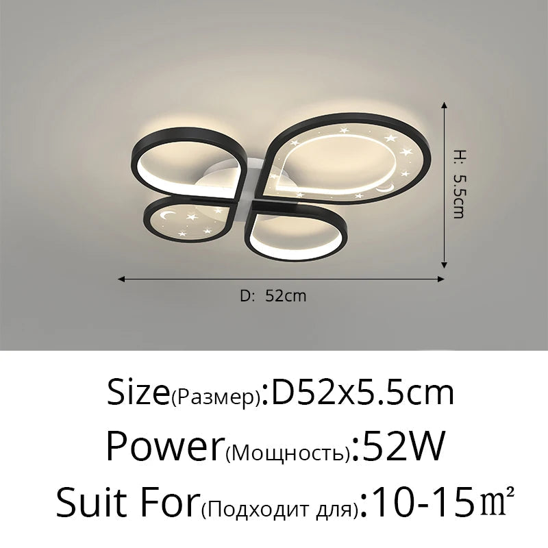 Plafonnier led créatif lustre nordique moderne éclairage doré Cybèle Étude - Lignes Épurées & Atmosphère Sereine