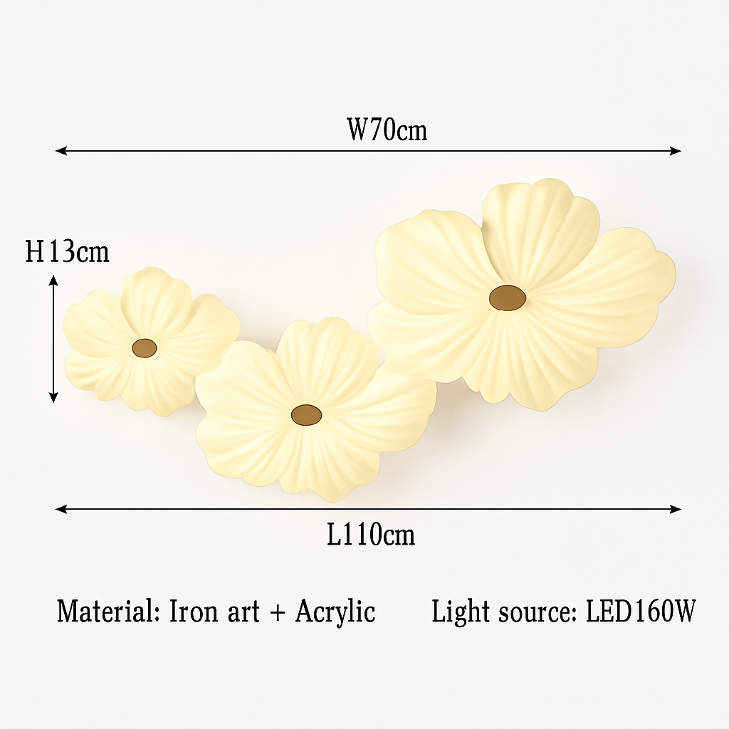 Plafonnier — LED décoratif en forme de fleur style nordique