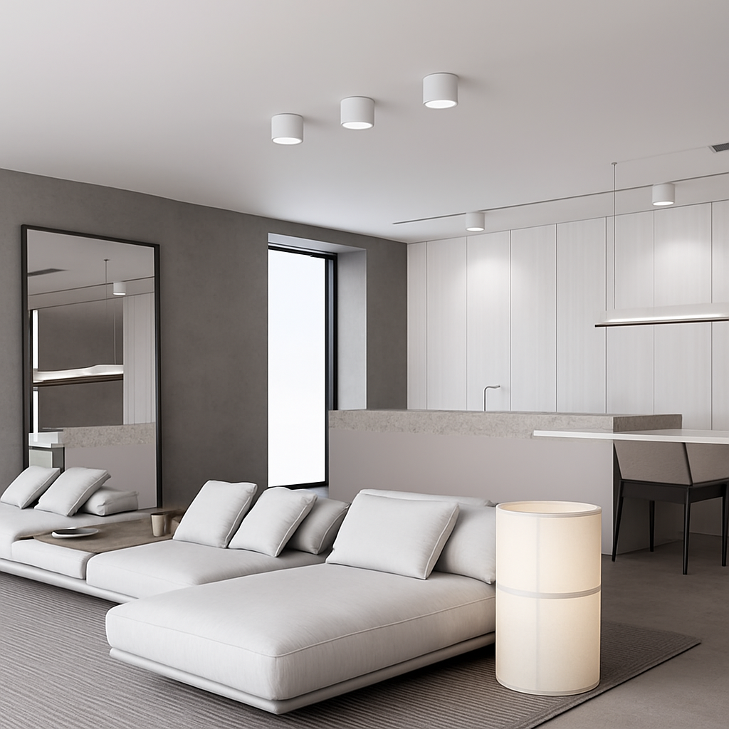 Plafonnier led de bonne qualité monté en surface Joséphine Accord en Aluminium - Caractère & Élégance dans le Décor