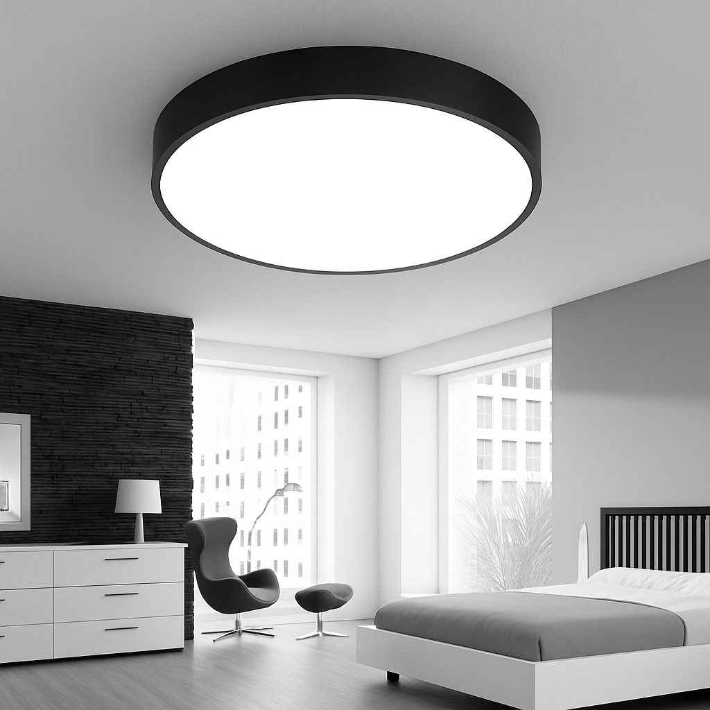 Plafonnier LED design arrondi et plat (plusieurs tailles) Raphaël Interlude - Une Touche Élégante dans le Décor
